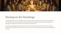 Deuteronomy 11: A Teaching Unit