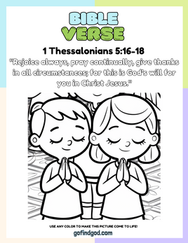 Affirmations from God - 1 Thessalonians 5 16:18 Coloring