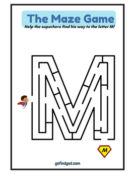 🦸‍♂️ Superhero Alphabet Maze Adventure – A-Z & Shapes Maze Worksheets!