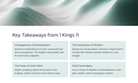 The Divided Kingdom: 1 Kings 11
