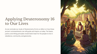 Deuteronomy 16: A Study of God's Commandments
