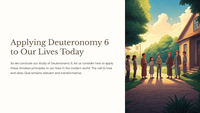 Deuteronomy 6 - A Call to Love and Obey God