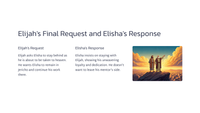 Elijah's Final Journey: 2 Kings 2