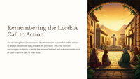 In Deuteronomy 8 - A Lesson in Remembrance