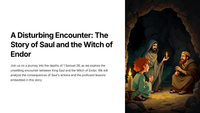 1 Samuel 28 - A Disturbing Encounter: The Story of Saul and the Witch of Endor