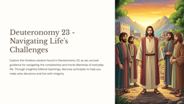 Deuteronomium 23 - Navigeer deur die lewe se uitdagings