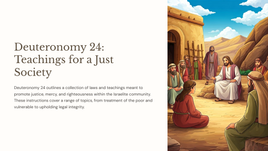 Deuteronomium 24: Leringe vir 'n regverdige samelewing 