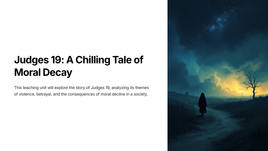 Rigters 19: 'n Kosbare verhaal van morele verval 