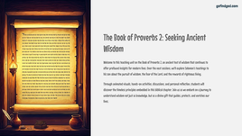 The Book of Proverbs 2: Seeking Ancient Wisdom