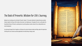 The Book of Proverbs 1 : Wisdom for Life's Journey
