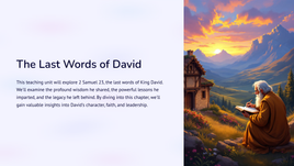 2 Samuel 23 - The Last Words of David