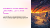 The Destruction of Sodom and Gomorrah: A Lesson from Genesis 19
