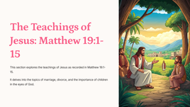 Die leringe van Jesus: Matteus 19:1-15 