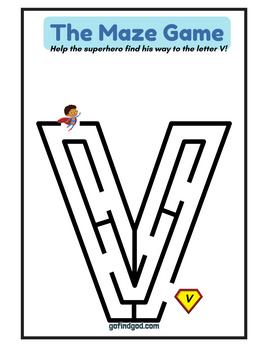 🦸‍♂️ Superhero Alphabet Maze Adventure – A-Z & Shapes Maze Worksheets!