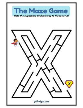 🦸‍♂️ Superhero Alphabet Maze Adventure – A-Z & Shapes Maze Worksheets!