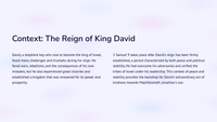 2 Samuel 9: The Story of David's Kindness