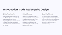 Easter Unit Lesson 1; Setting the Stage Gods Redemption Plan