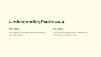 Psalm 20:4: A Teaching Unit