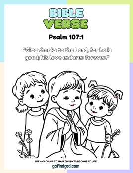 Affirmations from God Coloring - Psalm 107
