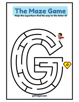 🦸‍♂️ Superhero Alphabet Maze Adventure – A-Z & Shapes Maze Worksheets!