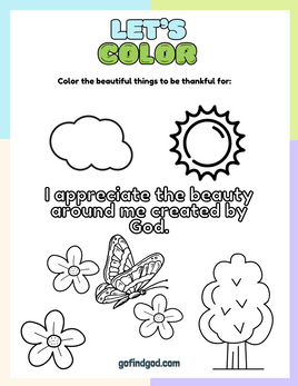 Affirmations from God Coloring - Beauty around me