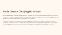 Introduction to Acts 24 - The Apostle Paul's Defense Before Felix