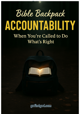 Bible Backpack -ACCOUNTABILITY – When It’s Easier to Blame Someone Else