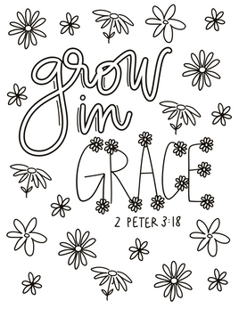 Bible Verse Coloring - 2 Peter 3 18