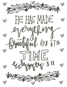 Bible Verse Coloring - Ecclesiastes 3 11