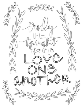 Bible Verse Coloring - John 13 34
