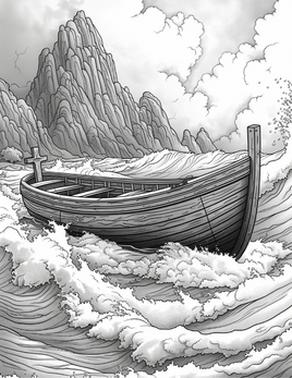 Boot_op_Stormagtige_See_Bybelkleursel
