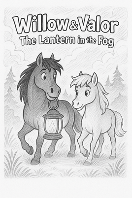 GFG Kids Books Stories & Coloring - Willow & Valor - The Lantern in the Fog