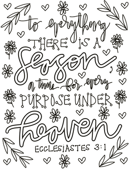 Bible Verse Coloring - Ecclesiastes 3 1