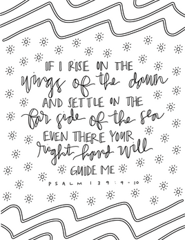 Bible Verse Coloring - Psalm 139