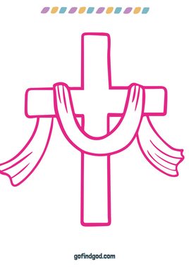 Paaskleur - Kruis met sjerp