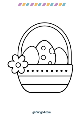 Paaskleursel - Eiers in mandjie