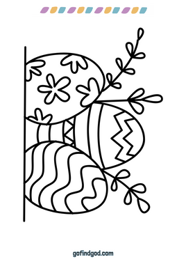 Paaskleursel - Eiers met takke