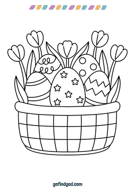 Paaskleur - eiers met blomme