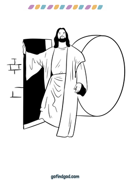 Paaskleur - Jesus verlaat die graf