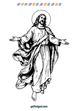 Paaskleur - Jesus oop arms