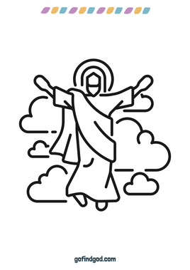 Paaskleur-Jesus opstanding uit grafwandeling