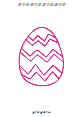 Paaskleursel - Zig Zag Eier