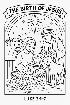 GFG Christmas Coloring -  Luke 2 1 7