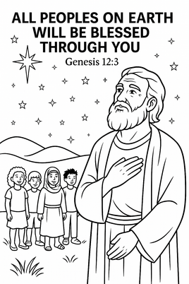 GFG Christmas Coloring - OT -Genesis 12 3