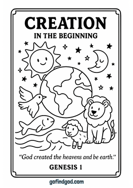 GFG Bible Book Coloring - Genesis 1