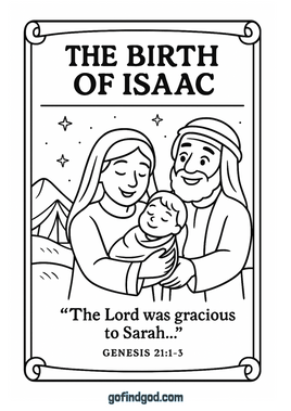 GFG Bible Book Coloring - GFG Coloring Set - Genesis 21 1