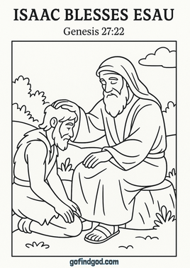 GFG Bible Book Coloring - Genesis 27 22