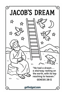 GFG Bible Book Coloring - Genesis 28 12