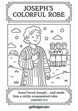 GFG Bible Book Coloring - Genesis 37 3