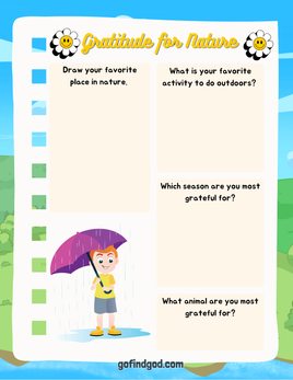 Gratitude Journal for Kids -  Gratitude Nature